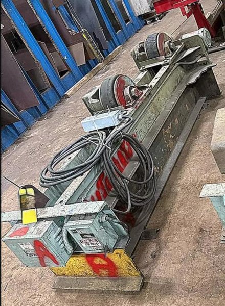 10,000 LBS X 80" ARONSON CONVENTIONAL TANK TURNING ROLLS W/ DRIVE &amp; IDLER: YOBRO #25144