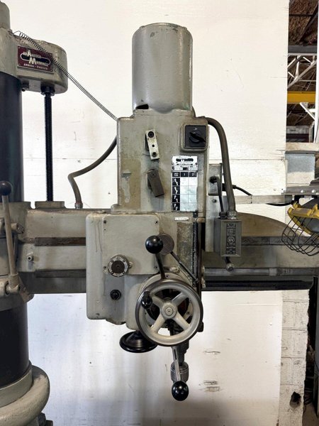 39" x 8" Arboga Radial Drill RLM 3508, 70-1350 RPM, 4 MT, Power Elevation, Box Table, 3 HP