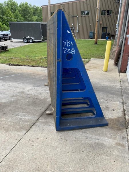 84&quot; x 72&quot; HEAVY DUTY ANGLE PLATE WITH DRILLED &amp; TAPPED HOLES: STOCK #14745