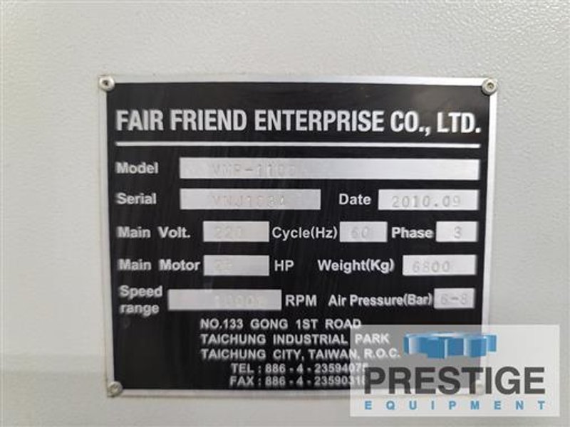 Feeler VMP-1100 4-Axis CNC Vertical Machining Center