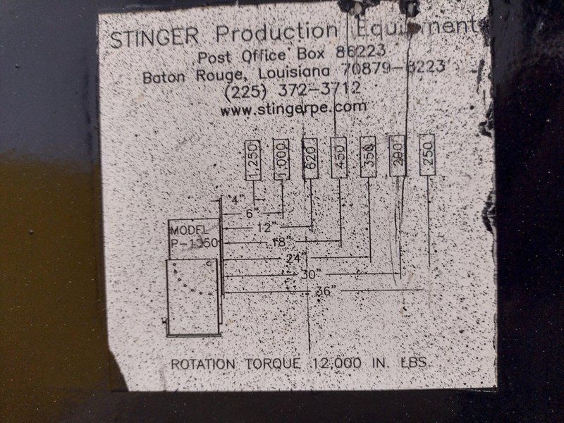 1,250 LB STINGER MODEL #P-1250 PIPE WELDING POSITIONER WITH 30" GRIPPER CHUCK : YOBRO #25213