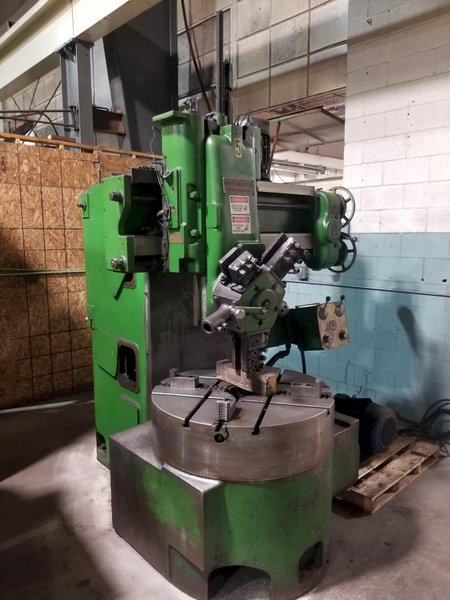 36&quot; WEBSTER &amp; BENNETT 4 JAW VTL VERTICAL TURRET LATHE. STOCK # 0207323
