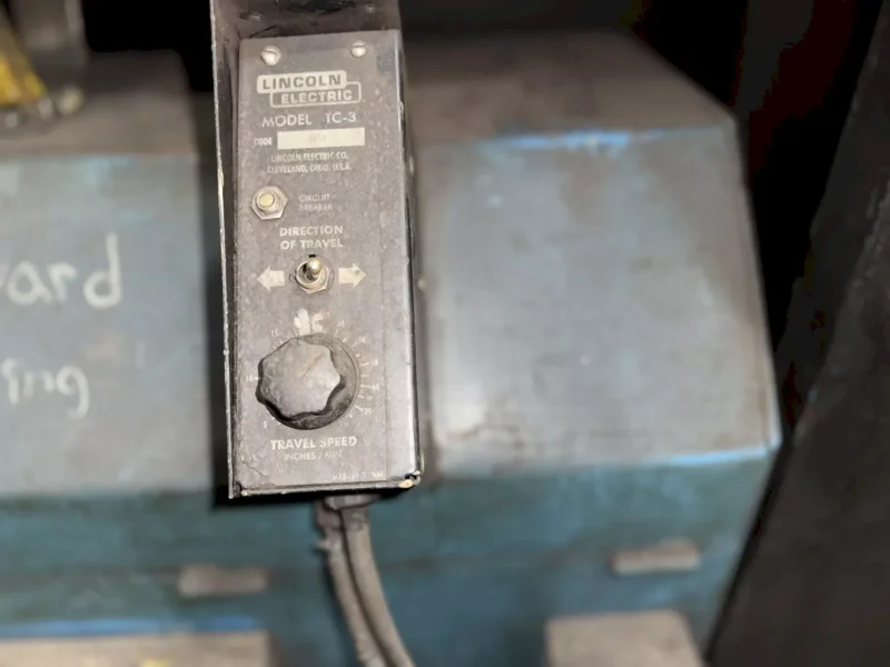 13" HOLLOW SPINDLE DRILCO ROTARY PIPE WELDING SYSTEM WITH LINCOLN DC600 WELDER: STOCK #25859