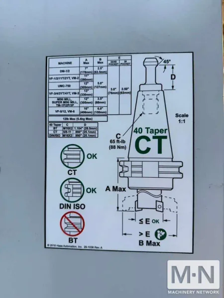 HAAS DM-2 4th Axis CNC Vertical Machining Center, 2018