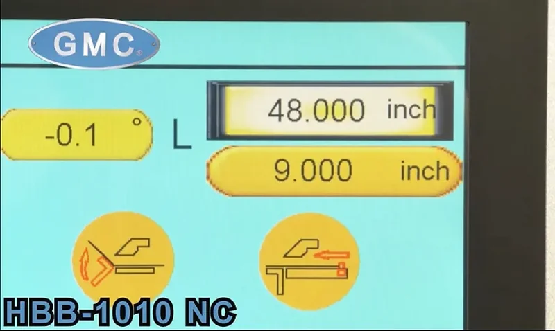 NEW 10' X 10 GAUGE GMC MODEL HBB-1010NC HYDRAULIC BOX AND PAN BRAKE WITH NC CONTROLLER