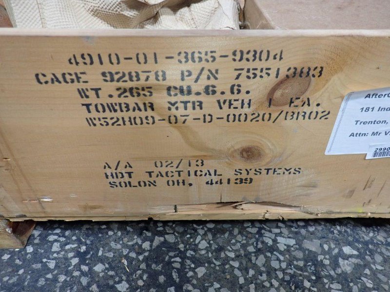 HDT TACTICAL SYSTEMS INC TOW BAR  -  4910-01-365-9304