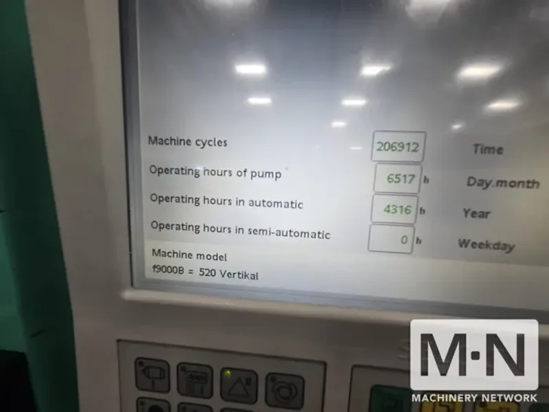 176 TON 10.3 OZ ARBURG MODEL 520V-1600-800 VERTICAL CLAMP SILICONE LIM MACHINE MFG 2014 * LOW HOURS *