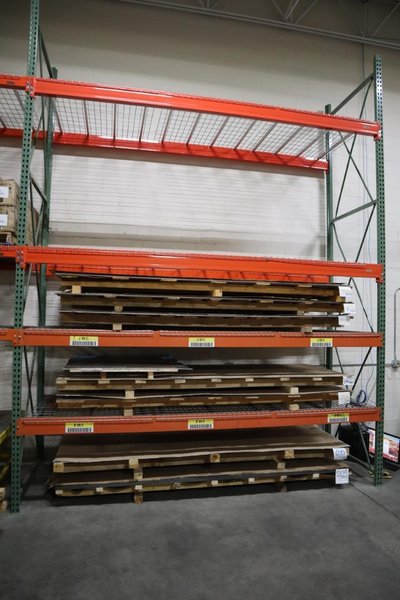 Pallet Racking (2) 16' H x 48" Uprights, Tear-Drop Style, (3) 8' Shelves, (4) 12' Shelves,  Wire Decking - NO CONTENTS- Auction Item