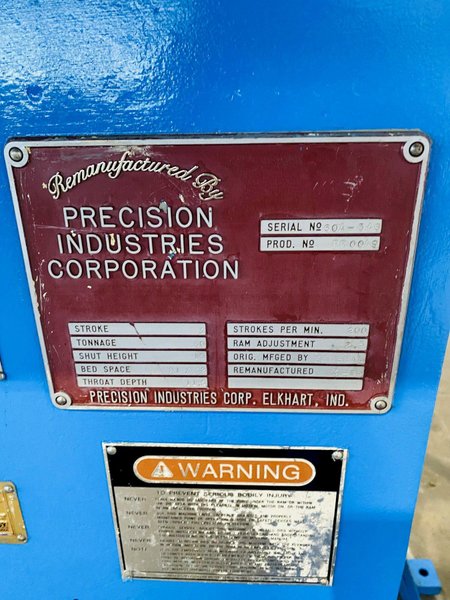 (1996) 60 TON FEDERAL/PRECISION INDUSTRIES OBI PRESS. STOCK # 0635821