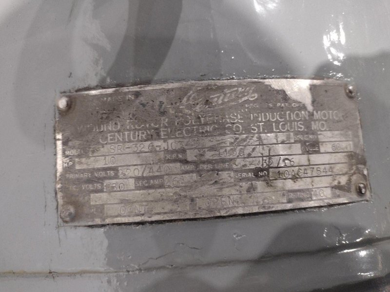 10' X 1/4" WEBB MODEL #6L INITIAL PINCH 3 ROLL PLATE ROLL: STOCK #18988