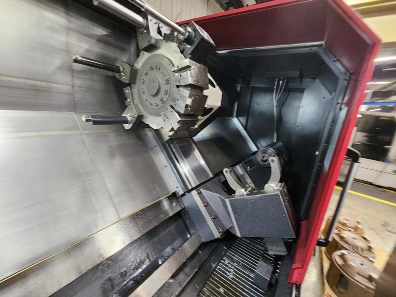 Smart NL6000LM CNC Lathe, 2023 – 24″ Chuck, Live Tooling, Tailstock, Steady Rest, Box Ways, Chip Conveyor