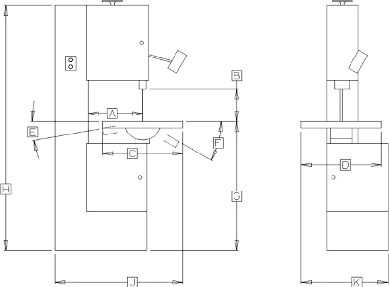 20" DAKE PARMA TRADEMASTER VERTICAL BANDSAW: STOCK #21091