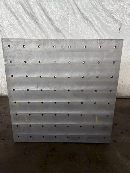48" X 48" X 36" DRILLED &amp; TAPPED ANGLE PLATE: YOBRO #25827