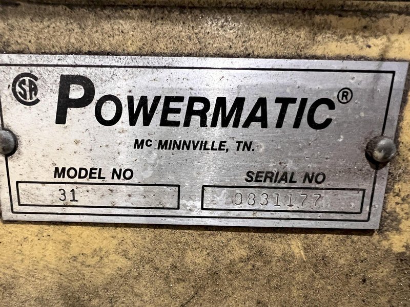 6" X 48" POWERMATIC MODEL #31 12" DISC &amp; BELT SANDER: STOCK #23313