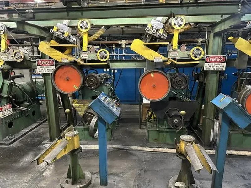 630 Ton, AP&amp;T HOT STAMPING HYDRAULIC PRESS LINE w/SCHWARTZ ROLLER HEARTH FURNACE