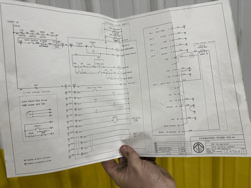 2.25" X 6 ROLL MACKINTOSH-HEMPHILL / TURNER MODEL #922 TUBE &amp; BAR STRAIGHTENER: STOCK #22572