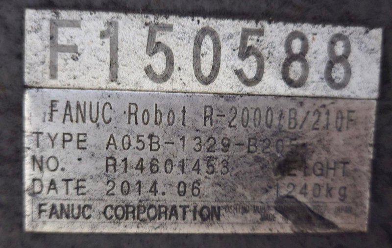 FANUC R-2000IB/210F + R30IB ROBOT ARM AND CONTROL CABINET USED