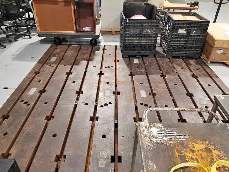 72" X 144" X 15" T-SLOTTED FLOOR PLATE. STOCK # 0114526