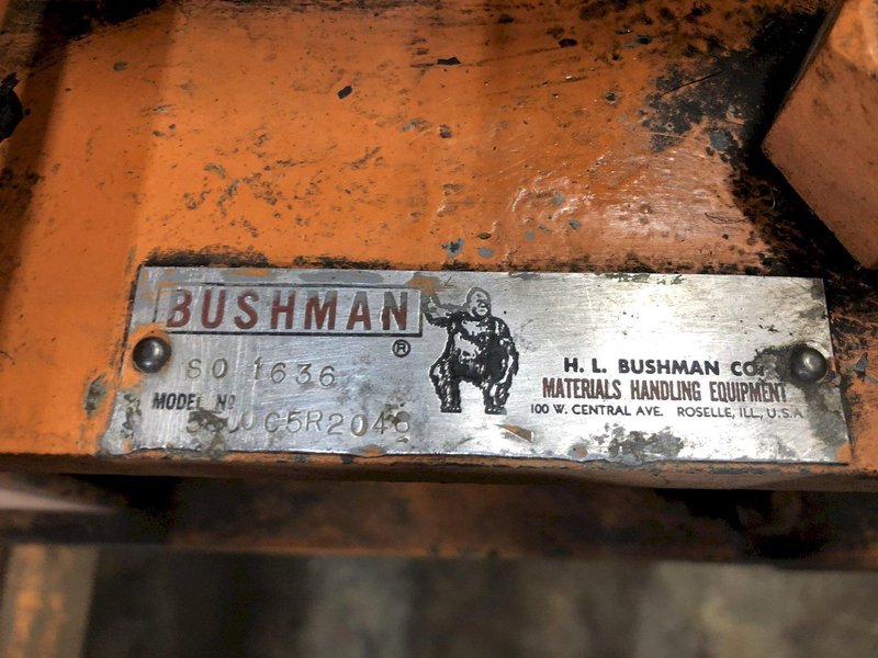 6000 LB X 84" S 30-64" WIDE BUSHMAN ADJUSTABLE SHEET LIFTER STOCK#3531