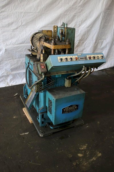 18 TON TISHKEN MODEL # CO-6 -18 4 POST CUTOFF PRESS: STOCK #75279