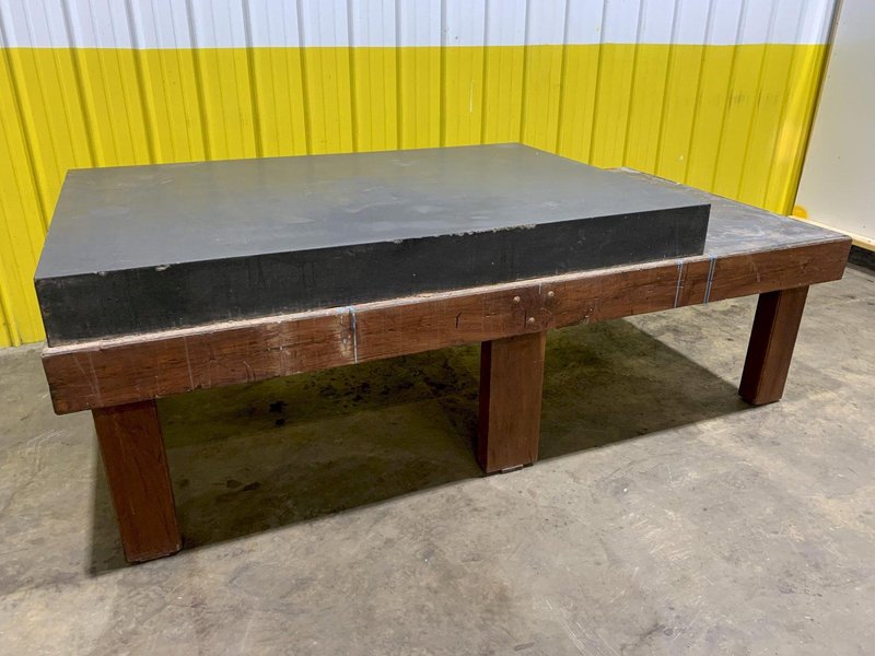 6&#039; X 4&#039; X 6&quot; BLACK GRANITE PRECISION LAYOUT SURFACE PLATE WITH STAND: STOCK 16237