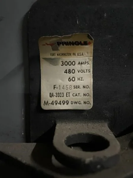 3000 AMP CUTLER-HAMMER ELECTRIC SWITCHBOARD PANEL: STOCK #18729