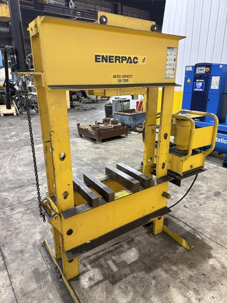 100 TON ENERPAC MODEL #GPEM3420Y H-FRAME HYDRAULIC PRESS: YOBRO #25886