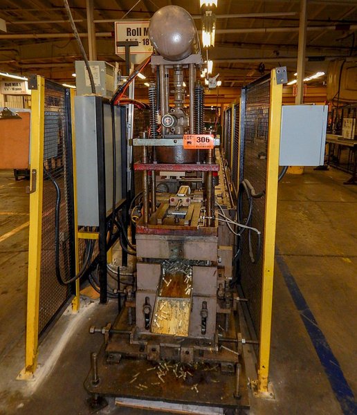 6 TON TISHKEN PRE-PUNCH / CUTOFF PRESS STOCK #3164