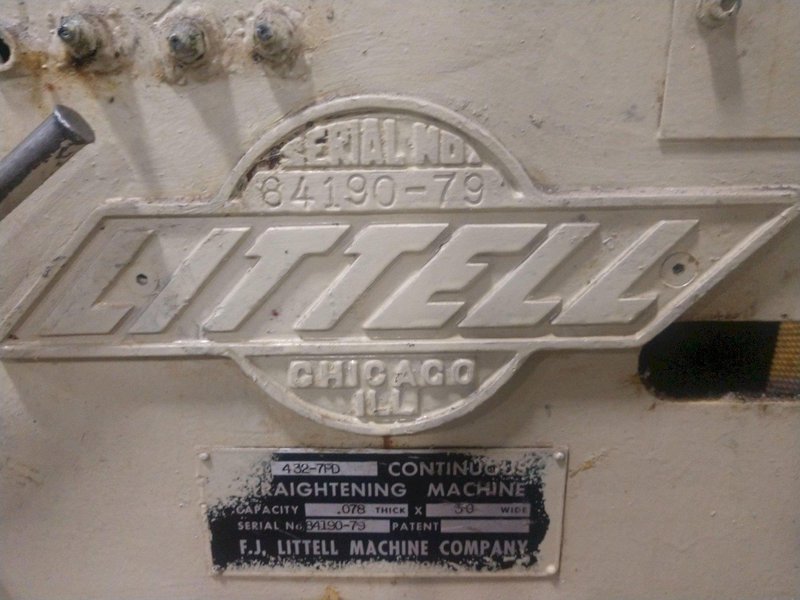 30" X .078" LITTELL MODEL #432-7PD 7 ROLL CONTINOUS STRIP STRAIGHTENER: STOCK #14129