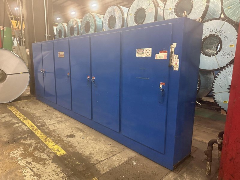 400 TON FUKUI BLANKING PRESS. 72&quot; X .128&quot; X 70,000 LB SERVO FEEDLINE STOCK #  0956723