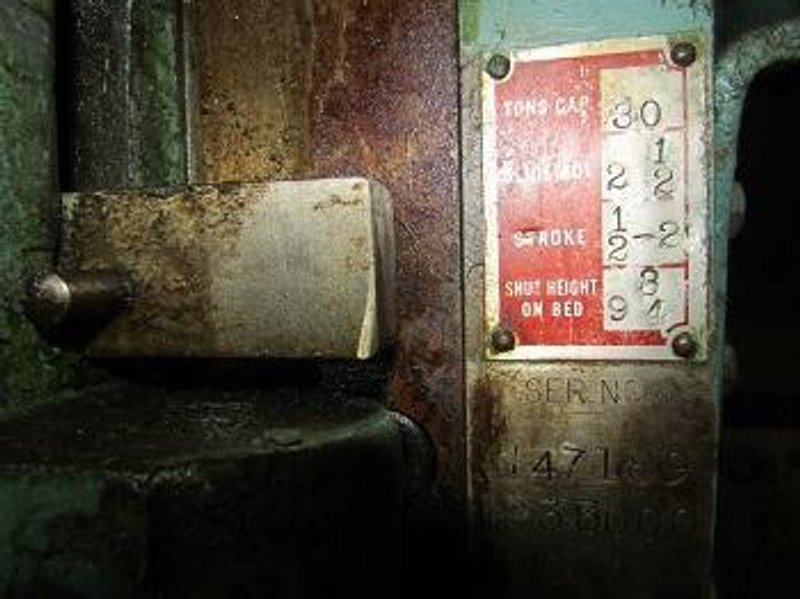 30 TON BLISS #20C OBI FLYWHEEL PRESS