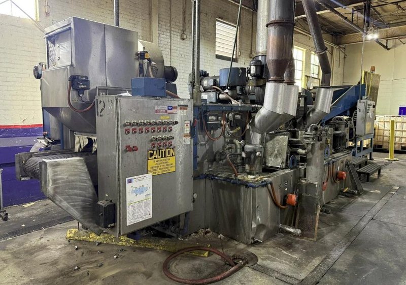 24" WIDE BELT CAE RANSOHOFF 4-STAGE STAINLESS STEEL BELT CONVEYOR PARTS WASHER &amp; RUST INHIBITOR. STOCK # 0545226