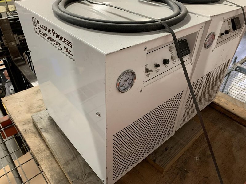 Plastic Process Equipment Auxiliary Line Package – 5 Units: TCU, Dryer, Loader (Matched OEM Set)