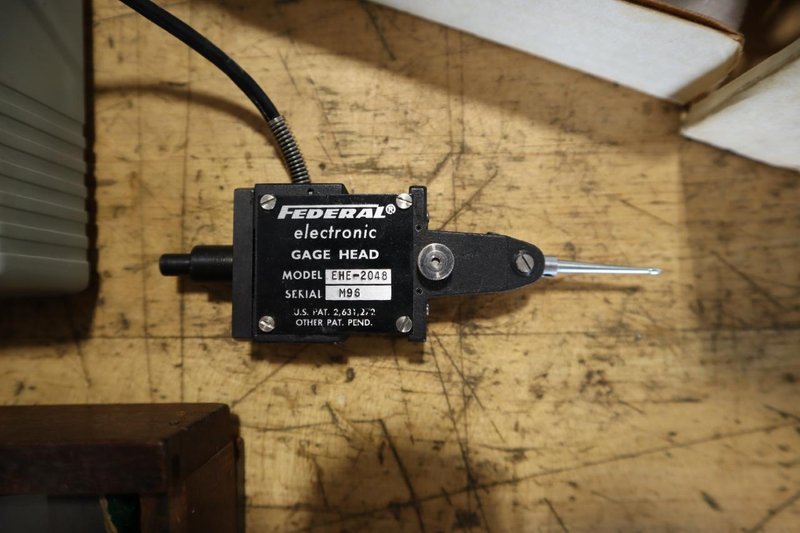 Federal 832 Electronic Gage Amplifier, Federal EHE-2048 Electronic Gage HEad, Assorted Gage Blocks- Auction Item