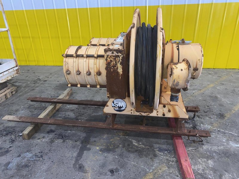 53 TON (107,500 LBS) BUSHMAN MODEL #MT420 TELESCOPING MAGNETIC LIFTING SPREADER BEAM  W/ OHIO MAGNETICS DIESEL GENERATOR: STOCK #20419