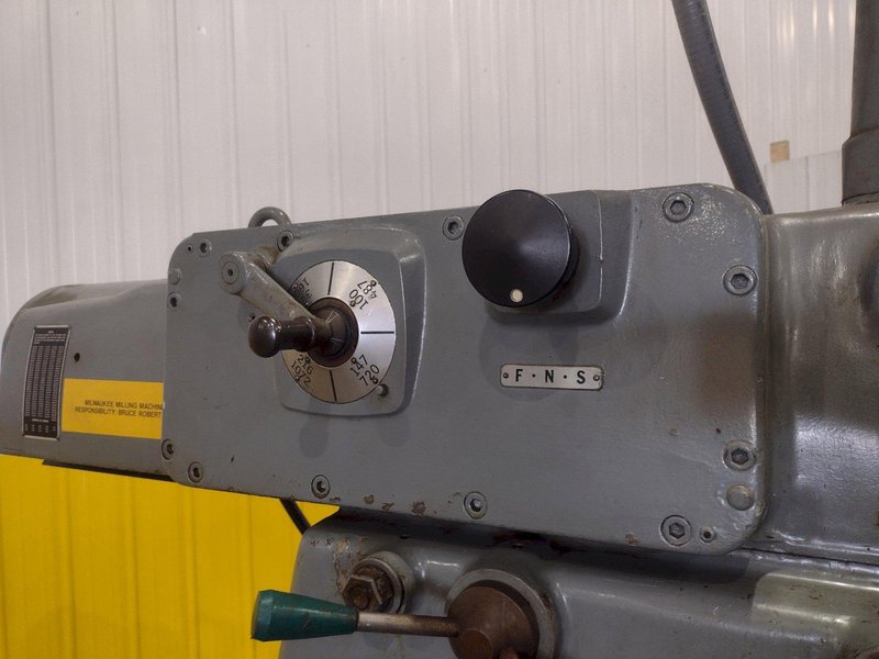 #205 K&amp;T MILWAUKEE KEARNEY AND TRECKER MODEL #205 S-12 HORIZONTAL MILL WITH TOOLMAKERS VERTICAL HEAD: STOCK #22495