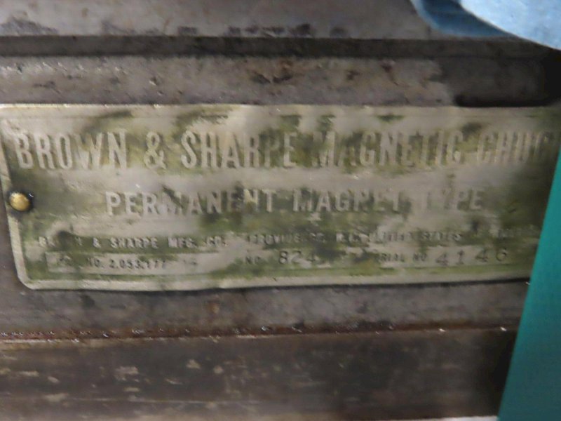 Brown &amp; Sharpe No. 824 8"x24" Permanent Magnetic Chuck - Auction Item
