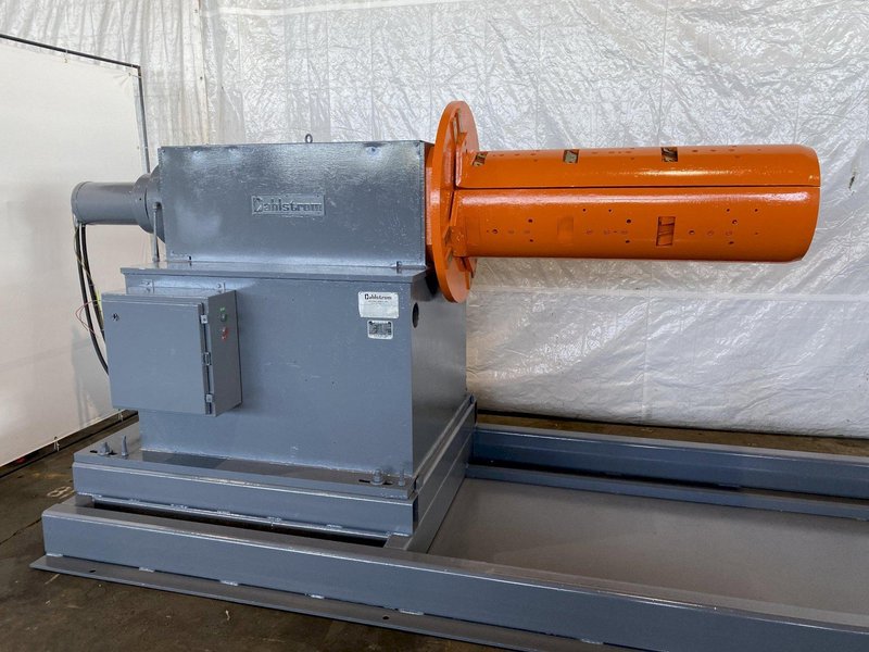 20,000 LBS X 48&quot; DAHLSTROM MODEL #20H-48-2024 POWERED HYDRAULIC UNCOILER &amp; PEELER TABLE: STOCK #16210
