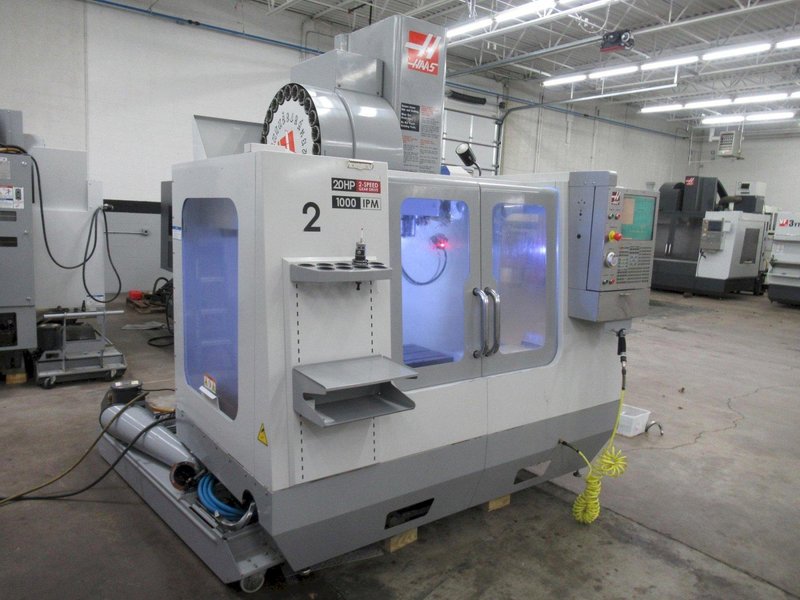 Haas VF-2 CNC Vertical Machining Center, Probing, 2-Speed Gear Box, 24 ATC, 4th Axis Drive, High speed Machining