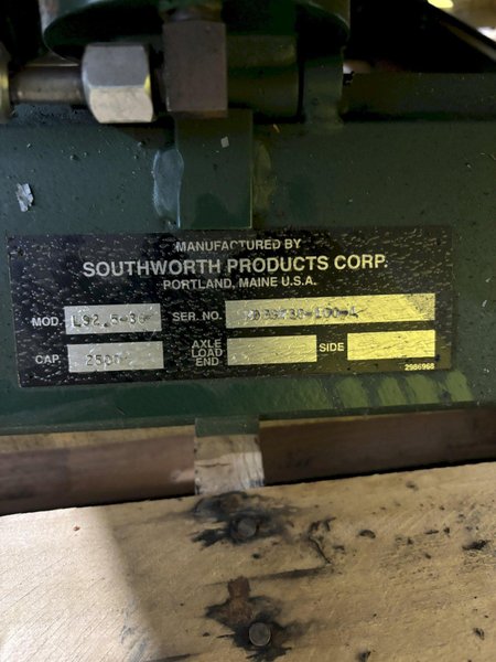 2500 LBS X 48" X 44" SOUTHWORTH MODEL #LS2.5-36 BACKSAVER  HYDRAULIC SCISSOR LIFT &amp; TURN TABLE, 110V : STOCK #20511