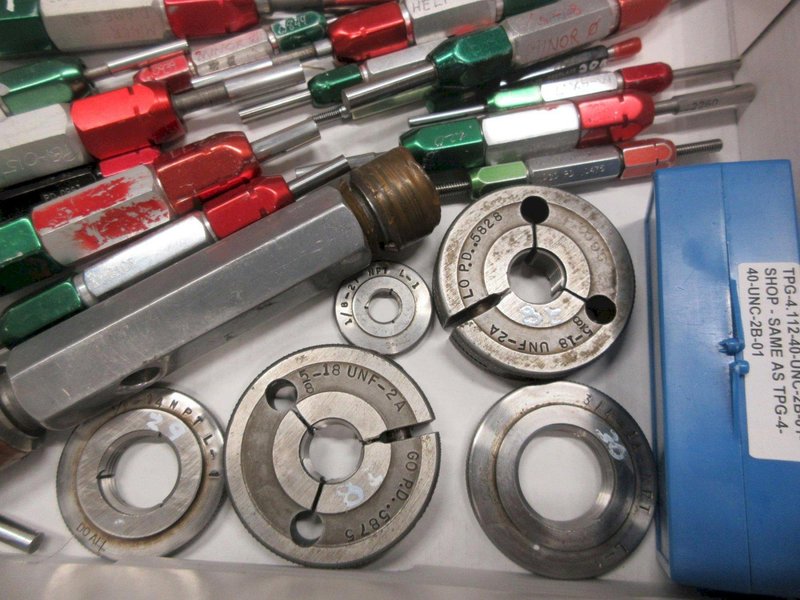 Thread Plug &amp; Ring Gages (18pcs), Minor Diameter Pin Gages (21pcs), Pipe Thread Plug and Ring Gages (4pcs)- Auction Item