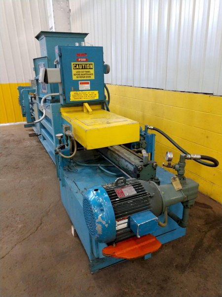 15&quot; X 15&quot; X 15 HP MAREN MODEL #111-297 HYDRAULIC HORIZONTAL AUTOMATIC CONTINUOUS BALER: STOCK #13506