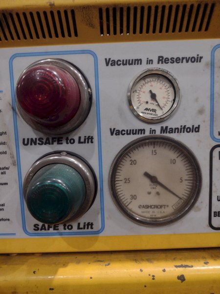 5,000 LBS ANVER MODEL #E500M10-200-5/44 VACUUM SHEET LIFTER:YOBRO #25016