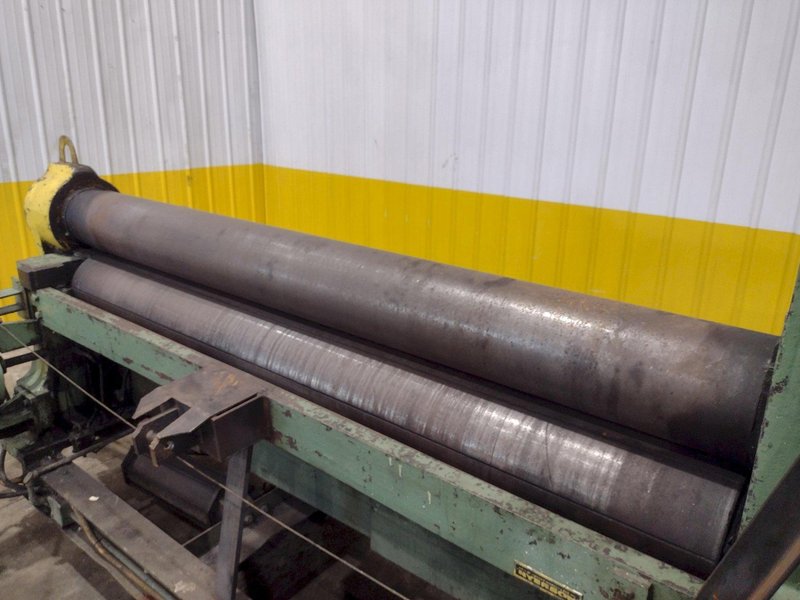 8' X 1/2" BERTSCH #9 3-ROLL INITIAL PINCH PLATE BENDING ROLL: YOBRO #25159
