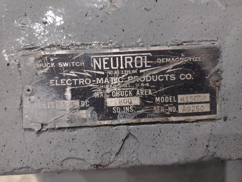 42" BLANCHARD MODEL18-42 ROTARY SURFACE GRINDER: YOBRO #23954