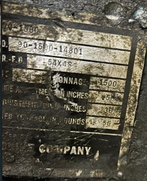 1500 TON MINSTER KNUCKLE JOINT PRESS WITH 12" STROKE: YOBRO #25128