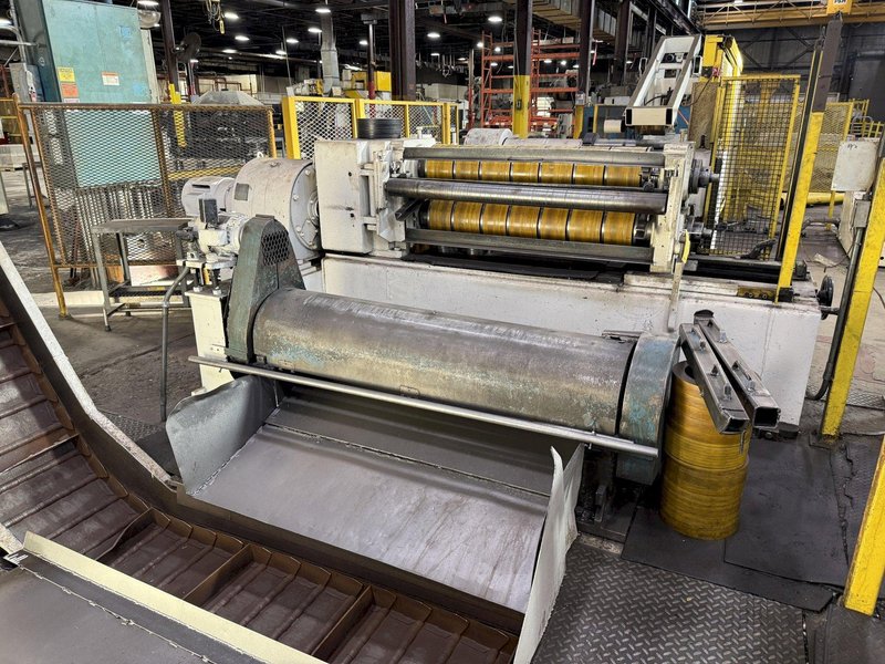 54" X .110" YODER SLITTING LINE, COMPLETE LINE, LOTS OF TOOLING: YOBRO #24277