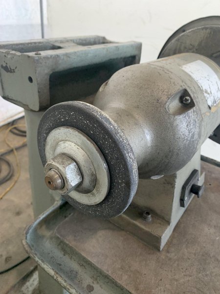 8" X 5 HP DOUBLE END PEDESTAL GRINDER. STOCK # 0680324