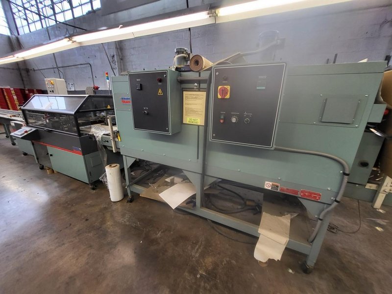 Shanklin OMNI-SLRS Shrink Wrapper with extended Lugged Infeed and T-72H Double Chamber Heat Tunnel, 2007 – Need Gone ASAP