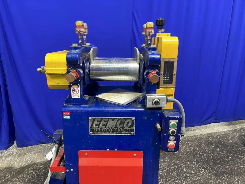 EEMCO 7.5 HP, TWO 6”X13” ROLLS TWO ROLL RUBBER LABORATORY MILL